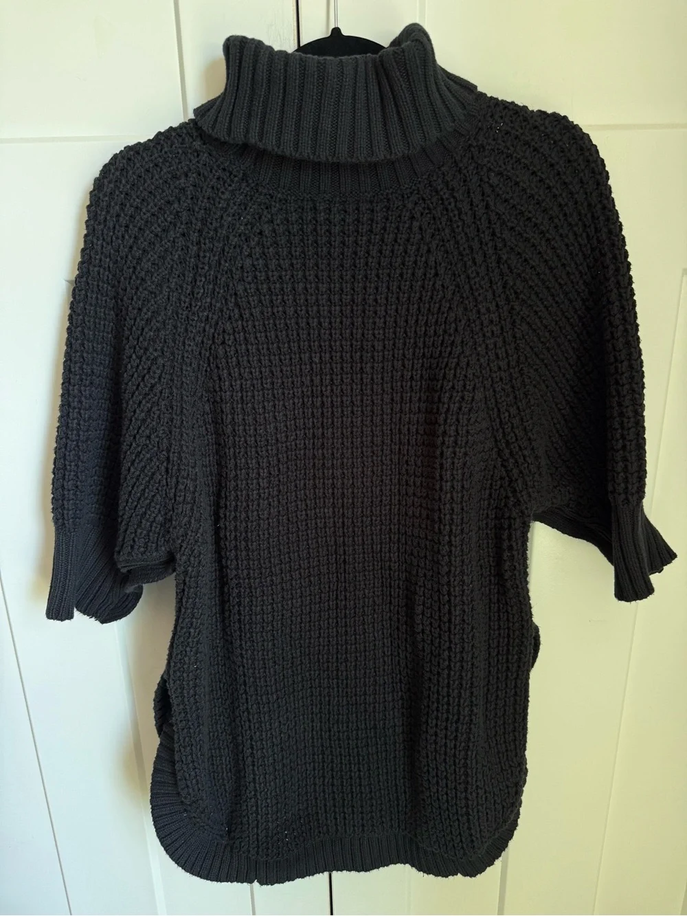 J. Crew Black Chunky Turtleneck Tunic Sweater size S/M. EUC.